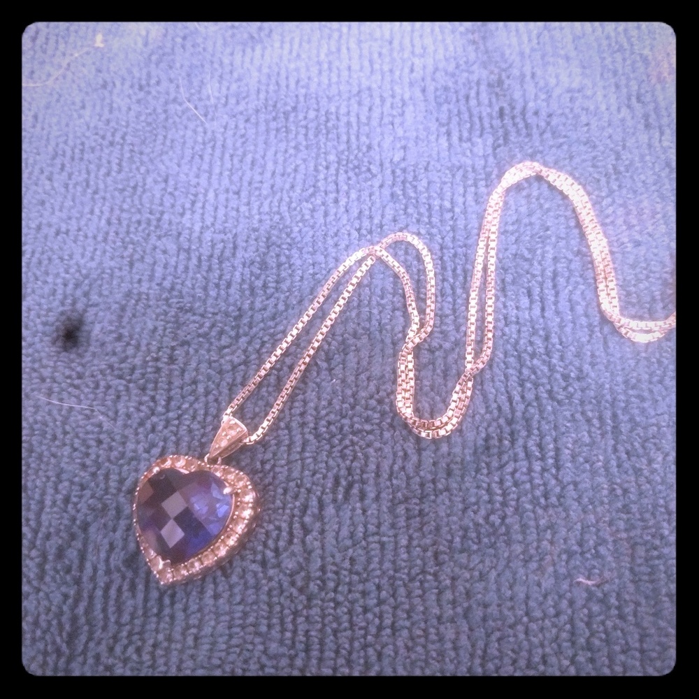 Blue Sapphire Heart of thr Ocean Necklace
